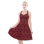 halloween hotel carpet Halter Party Swing Dress 