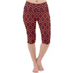 halloween hotel carpet Lightweight Velour Cropped Yoga Leggings