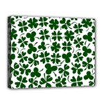 Lucky Clover Shamrock Canvas 14  x 11  (Stretched)