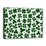 Lucky Clover Shamrock Canvas 16  x 12  (Stretched)