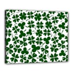 Lucky Clover Shamrock Canvas 20  x 16  (Stretched)