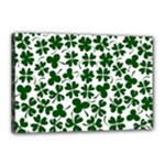 Lucky Clover Shamrock Canvas 18  x 12  (Stretched)