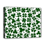 Lucky Clover Shamrock Deluxe Canvas 20  x 16  (Stretched)