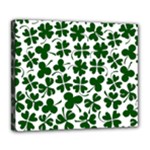 Lucky Clover Shamrock Deluxe Canvas 24  x 20  (Stretched)