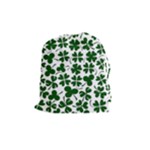 Lucky Clover Shamrock Drawstring Pouch (Medium)