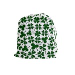 Lucky Clover Shamrock Drawstring Pouch (Large)