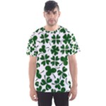 Lucky Clover Shamrock Men s Sports Mesh Tee