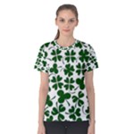 Lucky Clover Shamrock Women s Cotton Tee