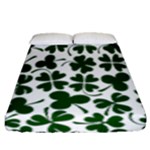 Lucky Clover Shamrock Fitted Sheet (Queen Size)