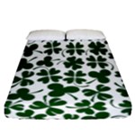 Lucky Clover Shamrock Fitted Sheet (California King Size)