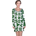 Lucky Clover Shamrock Long Sleeve Nightdress