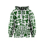 Lucky Clover Shamrock Kids  Zipper Hoodie