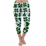 Lucky Clover Shamrock Capri Winter Leggings 