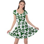 Lucky Clover Shamrock Cap Sleeve Dress