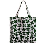 Lucky Clover Shamrock Zipper Grocery Tote Bag