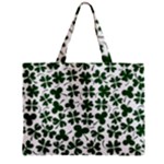 Lucky Clover Shamrock Zipper Mini Tote Bag