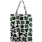 Lucky Clover Shamrock Zipper Classic Tote Bag