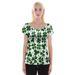 Lucky Clover Shamrock Cap Sleeve Top