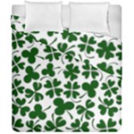 Lucky Clover Shamrock Duvet Cover Double Side (California King Size)