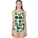 Lucky Clover Shamrock One Piece Swimsuit