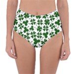 Lucky Clover Shamrock Reversible High-Waist Bikini Bottoms