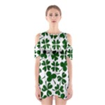 Lucky Clover Shamrock Shoulder Cutout One Piece Dress