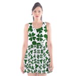 Lucky Clover Shamrock Scoop Neck Skater Dress