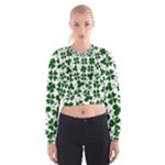 Lucky Clover Shamrock Cropped Sweatshirt