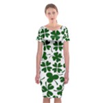 Lucky Clover Shamrock Classic Short Sleeve Midi Dress