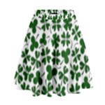 Lucky Clover Shamrock High Waist Skirt