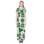 Lucky Clover Shamrock Short Sleeve Maxi Dress