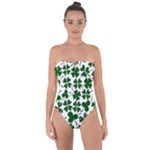 Lucky Clover Shamrock Tie Back One Piece Swimsuit