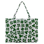 Lucky Clover Shamrock Zipper Medium Tote Bag