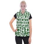 Lucky Clover Shamrock Women s Button Up Vest