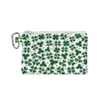 Lucky Clover Shamrock Canvas Cosmetic Bag (Small)