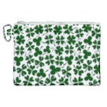 Lucky Clover Shamrock Canvas Cosmetic Bag (XL)