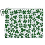 Lucky Clover Shamrock Canvas Cosmetic Bag (XXL)