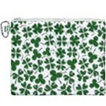 Lucky Clover Shamrock Canvas Cosmetic Bag (XXXL)