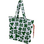 Lucky Clover Shamrock Drawstring Tote Bag