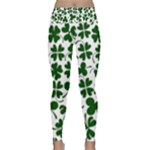 Lucky Clover Shamrock Lightweight Velour Classic Yoga Leggings