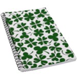 Lucky Clover Shamrock 5.5  x 8.5  Notebook