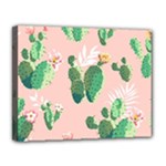 Pink Cactus flower Canvas 14  x 11  (Stretched)