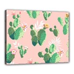 Pink Cactus flower Canvas 20  x 16  (Stretched)