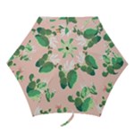 Pink Cactus flower Mini Folding Umbrella