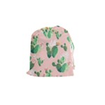 Pink Cactus flower Drawstring Pouch (Small)