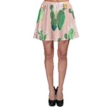 Pink Cactus flower Skater Skirt