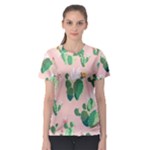 Pink Cactus flower Women s Sport Mesh Tee