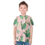 Pink Cactus flower Kids  Cotton Tee