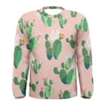 Pink Cactus flower Men s Long Sleeve Tee