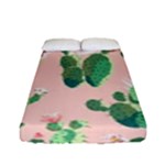 Pink Cactus flower Fitted Sheet (Full/ Double Size)